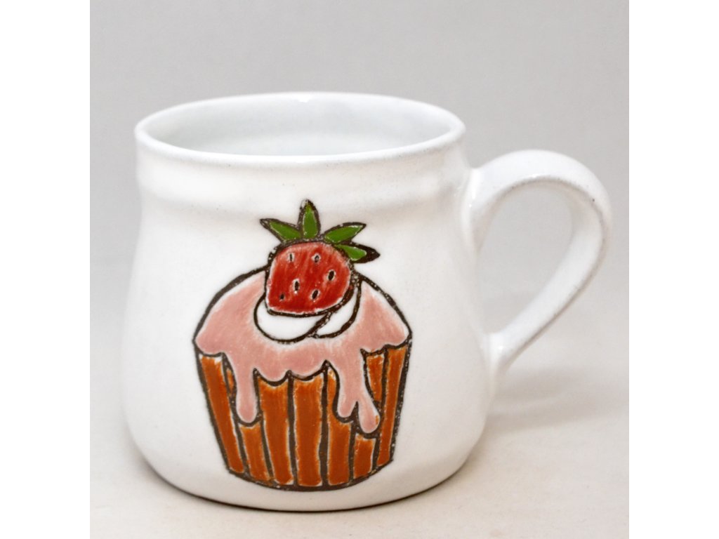 Hrnek muffin jahoda